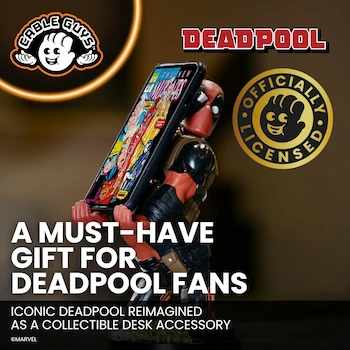 Imagen 5 de Cable Guys - Marvel Rear View Deadpool: Soporte para Teléfono Móvil y Controlador de Juegos, Figura con Licencia, Color Rojo, Modelo CGCRAC300166, Dimensiones 12.5 x 11 x 22.6 cm, Peso 300 g