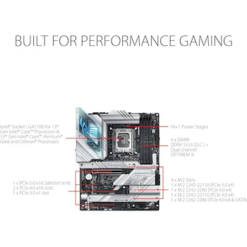 Imagen 2 de ASUS ROG Strix Z790-A Gaming WiFi D4 Tarjeta Madre Intel Z790 ATX DDR4 LGA1700 Blanca