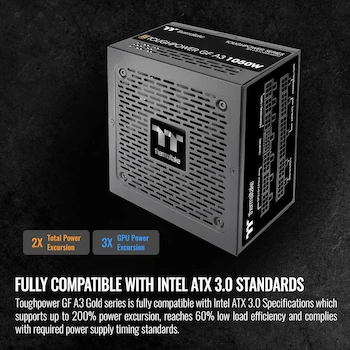 Imagen 3 de Thermaltake Toughpower GF A3 1050W 80+ Gold ATX 3.0 PCIe 5.0 Full Modular SLI/Crossfire Ready con True 600W 12VHPWR Negro PS-TPD-1050FNFAGU-L