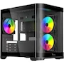 Miniatura de Gabinete Curvo Xzeal M-ATX/ITX 2X USB 2.0 + 1X USB 3.0 + 3.5 mm + 3 Ventiladores RGB Negro