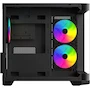 Miniatura de Gabinete Curvo Xzeal M-ATX/ITX 2X USB 2.0 + 1X USB 3.0 + 3.5 mm + 3 Ventiladores RGB Negro