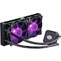 Miniatura de Cooler Master MasterLiquid LC240E RGB All-in-One Close-Loop AIO Liquid CPU Cooler, Dual Chamber RGB Pump, 240mm Radiator (277 x 119.6 x 27 mm), Dual MF120R 120mm RGB Fans, Multicolor RGB Lighting, Black, Model MLA-D24M-A18PC-R1