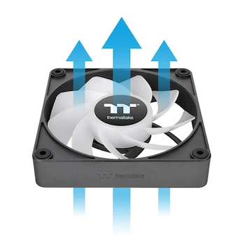 Imagen 5 de Thermaltake CT Series CT120 EX ARGB Reverse PC Cooling Fan, Snow White, 120mm, 3-Fan Pack, Model CL-F192-PL12SW-A