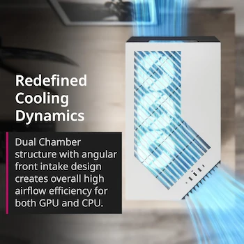 Imagen 2 de APNX V1 White – Gabinete ATX Mid-Tower Blanco Minimalist RGB Gamer Torre para PC