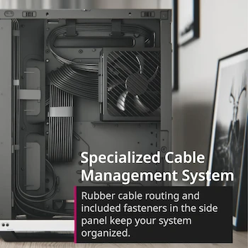 Imagen 5 de APNX V1 White – Gabinete ATX Mid-Tower Blanco Minimalist RGB Gamer Torre para PC