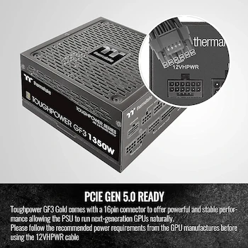 Imagen 3 de Thermaltake Toughpower GF3 1350W 80+ Gold ATX 3.0 PCIe 5.0 Negro Fuente de Alimentación PS-TPD-1350FNFAGU-4