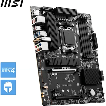Imagen 5 de MSI PRO B650-S WIFI V1 ProSeries Motherboard (AMD Ryzen serie 9000/8000/7000, AM5, Wi-Fi 6E, Bluetooth 5.3, LAN 2.5Gbps, ATX)