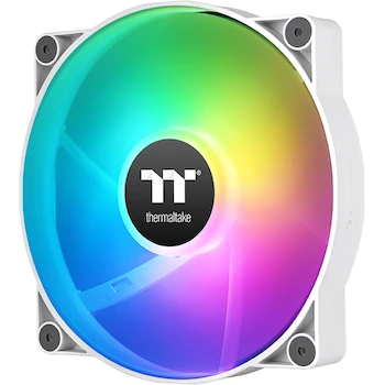 Imagen alusiva al producto Thermaltake CT200 ARGB PWM Ventilador 200mm Blanco Un Solo Paquete Serie CT ARGB Sync 9 LED Direccionables