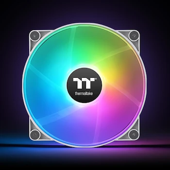Imagen 2 de Thermaltake CT200 ARGB PWM Ventilador 200mm Blanco Un Solo Paquete Serie CT ARGB Sync 9 LED Direccionables