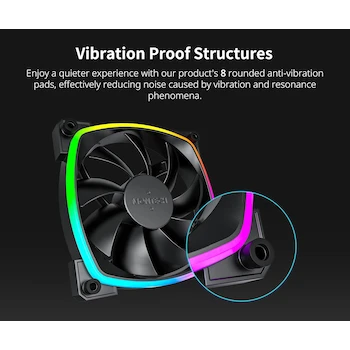 Imagen 5 de MONTECH AX120 Ventilador PWM ARGB de Anillo Exterior, 120 mm, Negro, Paquete de 3 con Hub de Ventiladores 6x6