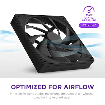 Imagen 2 de NZXT F140Q - Ventilador de 140 mm Silencioso de Flujo de Aire PWM - Individual - Color Negro