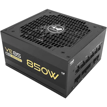 Imagen alusiva al producto InWin VE85, Fuente de Alimentación para PC Gaming de 850W, ATX 3.0/PCI-E 5.0 con Conector True 450W 12VHPWR, Lista para NVIDIA RTX 40 Series, 80 Plus Gold, Modo Ventilador Cero, Totalmente Modular
