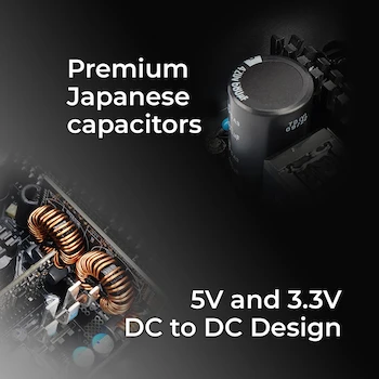 Imagen 5 de InWin VE85, Fuente de Alimentación para PC Gaming de 850W, ATX 3.0/PCI-E 5.0 con Conector True 450W 12VHPWR, Lista para NVIDIA RTX 40 Series, 80 Plus Gold, Modo Ventilador Cero, Totalmente Modular