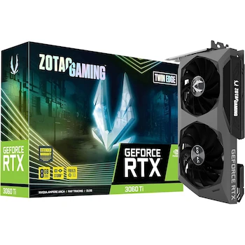 Imagen de referencia para ZOTAC Gaming GeForce RTX 3060 Ti GDDR6X Twin Edge 8GB GDDR6X 256-bit 19 Gbps PCIe 4.0 ZT-A30620E-10P