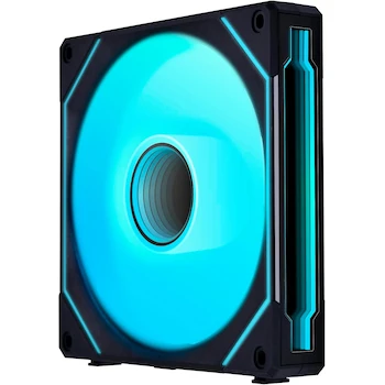 Imagen de referencia para Lian Li UNI FAN SL-Infinity 140 Reverse Blade Paquete Único ARGB Cadena Espejo Infinito Sin Controlador Negro (14RSLIN1B)