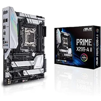 Imagen de referencia para ASUS Prime X299-A II ATX Motherboard (Intel X299 Chipset, LGA 2066 Socket, DDR4 up to 4266 MHz, Max 256GB Memory, Black with Silver Accents, Size 30.5 cm x 24.4 cm)