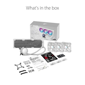 Imagen 4 de ASUS ROG RYUO III 360 ARGB White Edition All-in-one AIO Liquid CPU Cooler 360mm Radiator Anime Matrix LED Display ROG AF 12S ARGB Fan