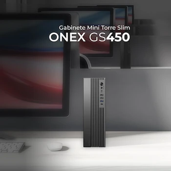 Imagen 2 de Gabinete Acteck ONEX GS450 Mini Torre Slim Micro ATX 8L Full Metálico Elite Negro AC-943086