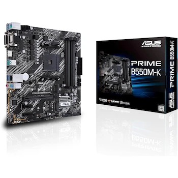 Imagen de referencia para ASUS Prime B550M-K AMD AM4 Micro ATX Motherboard - Black