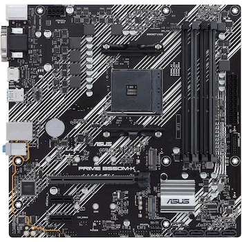 Imagen 2 de ASUS Prime B550M-K AMD AM4 Micro ATX Motherboard - Black