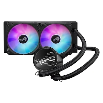 Imagen de referencia para ASUS ROG Ryuo III 240 ARGB Enfriamiento Líquido CPU AIO 240 mm con Bomba Asetek 8ª Gen, Pantalla LED Anime Matrix y Ventiladores ROG ARGB