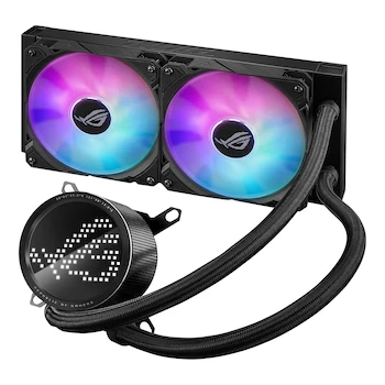 Imagen 4 de ASUS ROG Ryuo III 240 ARGB Enfriamiento Líquido CPU AIO 240 mm con Bomba Asetek 8ª Gen, Pantalla LED Anime Matrix y Ventiladores ROG ARGB