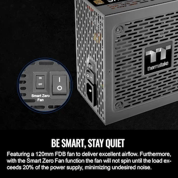 Imagen 5 de Thermaltake Smart BM3 650W 80Plus Bronze ATX 3.0 PCIe 5.0 Ready Fuente de Alimentación Semimodular Negro PS-SPD-0650MNFABU-3