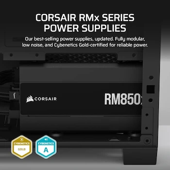 Imagen 2 de Corsair RM850x (2024) Fuente de Alimentación ATX Totalmente Modular 850W ATX 3.1 PCIe 5.1 Native 12V-2x6 Negro