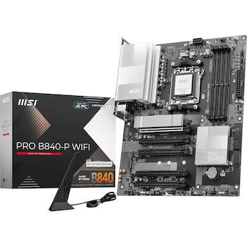 Imagen de referencia para MSI PRO B840-P WiFi ProSeries Motherboard Plata ATX AM5 para Procesadores AMD Ryzen Serie 9000/8000/7000