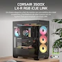 Miniatura de Corsair 3500X LX-R RGB iCUE Link Caja de PC Semitorre, Modelo CC-9011324-WW, Color Negro, Dimensiones 506x460x240 mm, Soporta Placas Base Mini-ITX a E-ATX, Capacidad hasta 10 Ventiladores 120mm, Bahías 2x3.5" y 2x2.5"