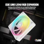Miniatura de Corsair iCUE Link LX140 RGB Ventilador PWM de 140 mm, Paquete Individual, Doble Bucle de Luz, Requiere iCUE Link System Hub, Tecnología AirGuide – Blanco