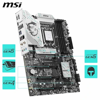 Imagen 5 de MSI B860 Gaming Plus WiFi, ATX, LGA 1851, Intel Core Ultra Series 2, DDR5, Wi-Fi 7, Intel Killer 5G LAN