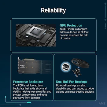 Imagen 4 de ASUS Prime AMD Radeon RX 9060 XT OC Edition 8GB GDDR6 Graphics Card, Model PRIME-RX9060XT-O8G