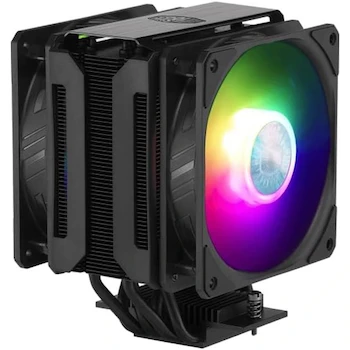 Imagen 4 de Cooler Master MasterAir MA612 Stealth ARGB - Enfriador de Aire para CPU, Negro Jet Black, Dual SickleFlow 120 ARGB, 6 Heat Pipes, Serie MasterAir