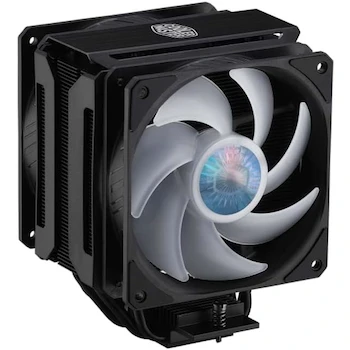 Imagen 5 de Cooler Master MasterAir MA612 Stealth ARGB - Enfriador de Aire para CPU, Negro Jet Black, Dual SickleFlow 120 ARGB, 6 Heat Pipes, Serie MasterAir