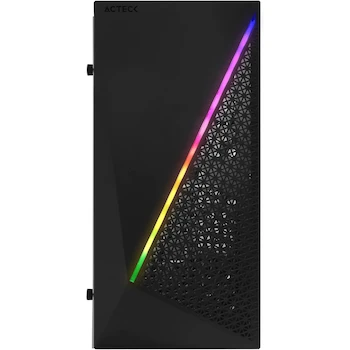 Imagen 2 de Acteck Gabinete KIOTO GC460 Micro ATX Mini Torre Fuente 500W Panel Acrílico RGB Negro USB 3.0 AC-933070