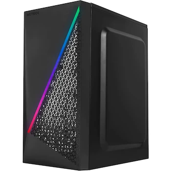 Imagen 4 de Acteck Gabinete KIOTO GC460 Micro ATX Mini Torre Fuente 500W Panel Acrílico RGB Negro USB 3.0 AC-933070