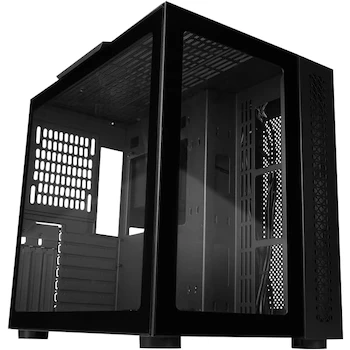 Imagen de referencia para GAME FACTOR CSG700-BK Gabinete Gamer ATX Midi-Tower Fishtank Doble Cristal Templado Frontal y Lateral Compatible con Fuentes ATX Capacidad hasta 10 Ventiladores Filtro de Polvo Color Negro