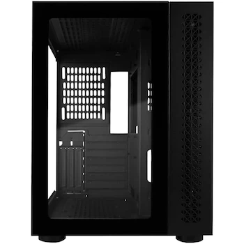 Imagen 5 de GAME FACTOR CSG700-BK Gabinete Gamer ATX Midi-Tower Fishtank Doble Cristal Templado Frontal y Lateral Compatible con Fuentes ATX Capacidad hasta 10 Ventiladores Filtro de Polvo Color Negro