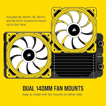 Imagen 3 de Corsair Hydro X Series XR5 Radiador de refrigeración por Agua de 280 mm Negro