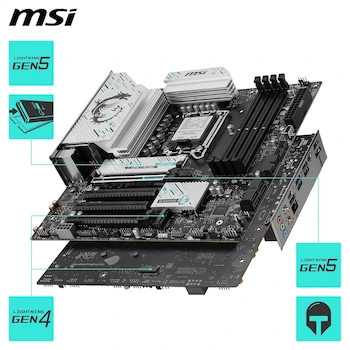 Imagen 5 de MSI B860M Gaming Plus WiFi mATX LGA 1851 Intel Core Ultra Series 2 DDR5 Wi-Fi 7