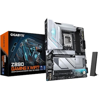 Imagen de referencia para GIGABYTE Z890 Gaming X WIFI7 Placa Base ATX LGA 1851 Intel Core Ultra (Serie 2) DDR5 4x M.2 PCIe 5.0 USB4 WiFi7 2.5GbE EZ-Latch Negro Mate