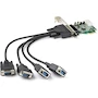 Miniatura de StarTech.com Tarjeta Adaptadora PCI Express RS232 Serial de 4 puertos - Tarjeta Controladora de Host Serial PCIe RS232 - Tarjeta PCIe a Serie DB9 - 16950 UART - Tarjeta de Expansión (PEX4S953), Dimensiones: 7.6 x 6.4 x 1.5 cm