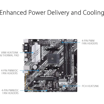 Imagen 2 de Tarjeta Madre ASUS Prime B550M-A WiFi II Micro ATX AMD B550 Socket AM4 Ryzen Doble M.2 Wi-Fi 6