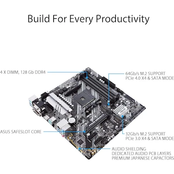 Imagen 3 de Tarjeta Madre ASUS Prime B550M-A WiFi II Micro ATX AMD B550 Socket AM4 Ryzen Doble M.2 Wi-Fi 6