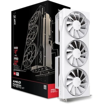 Imagen de referencia para XFX Swift AMD Radeon RX 9070XT Triple Ventilador Blanco Edición Gaming 16GB GDDR6 AMD RDNA 4 RX-97TSWF3W9