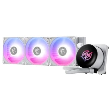 Imagen de referencia para MSI MPG CORELIQUID P13 360 White - Enfriador Líquido para CPU AIO ARGB - Radiador de 360 mm - Triple Ventiladores ARGB PWM de 120 mm - Color Blanco