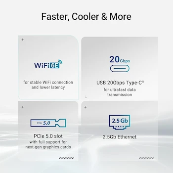 Imagen 4 de Tarjeta Madre ASUS PRIME B860-PLUS WIFI, Color Negro, Formato ATX, Dimensiones 30.5 cm x 24.4 cm, Modelo B860-PLUS WIFI, Serie PRIME, Chipset Intel B860, Socket LGA 1851