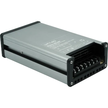 Imagen de referencia para WINLED WEL-007 Fuente de Poder Slim Aluminio Impermeable IP63, Entrada AC 90-260V 50/60Hz, Salida DC 12V 16.67A 200W, Dimensiones 181x103x50mm, Peso 494g