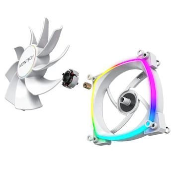 Imagen 2 de Montech RX 140 ARGB Ventilador invertido 1600PWM (140 mm, blanco)